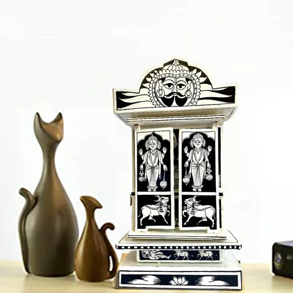 Rajasthani_Kaavad_Art_Large_Black_And_White_Color