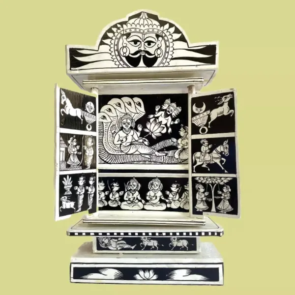 Rajasthani_Kaavad_Art_Large_Black_And_White_Color