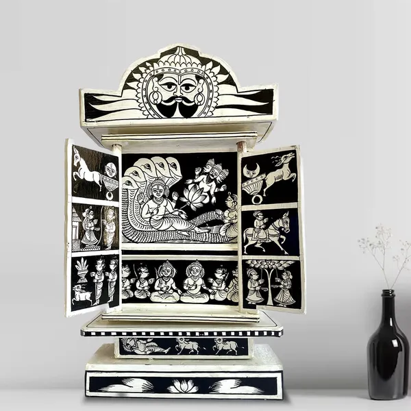Rajasthani_Kaavad_Art_Large_Black_And_White_Color