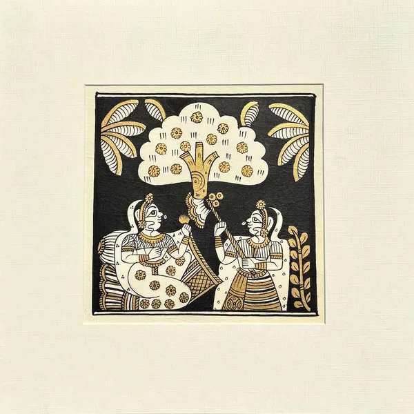 Phad_Painting_From_Rajasthan_Handpainted_Natural_Colors_Black_5.5_X_5.5_Inch