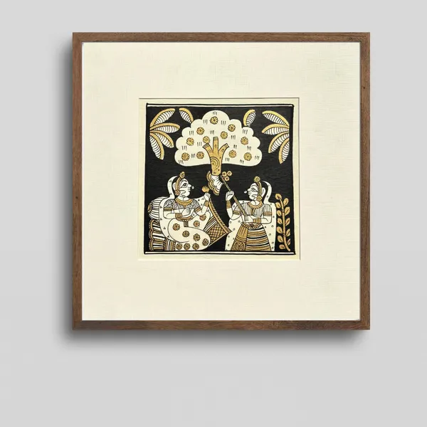 Phad_Painting_From_Rajasthan_Handpainted_Natural_Colors_Black_5.5_X_5.5_Inch