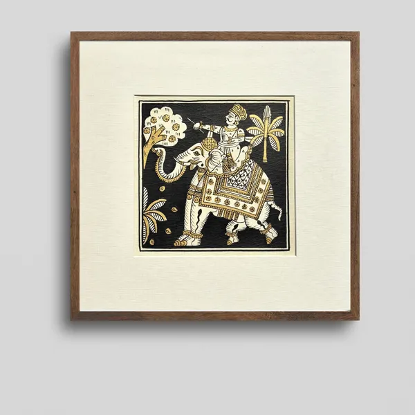 Phad_Painting_From_Rajasthan_Handpainted_Natural_Colors_Black_5.5_X_5.5_Inch