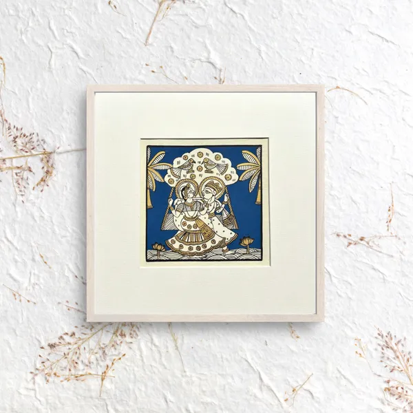 Phad_Painting_From_Rajasthan_Handpainted_Natural_Colors_Navy_Blue_5.5_X_5.5_Inch