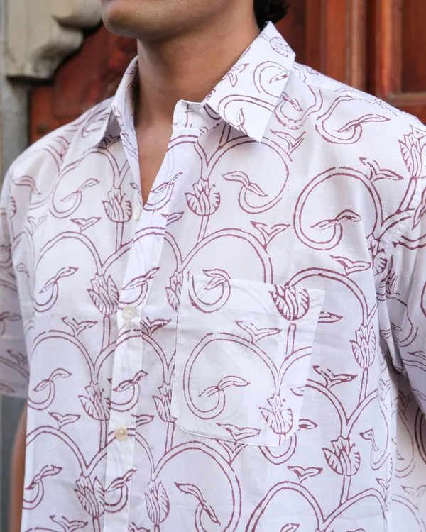 Hand_Blockprinted_Cotton_Half_Sleeve_Shirt_For_Men_Regular_Fit_White