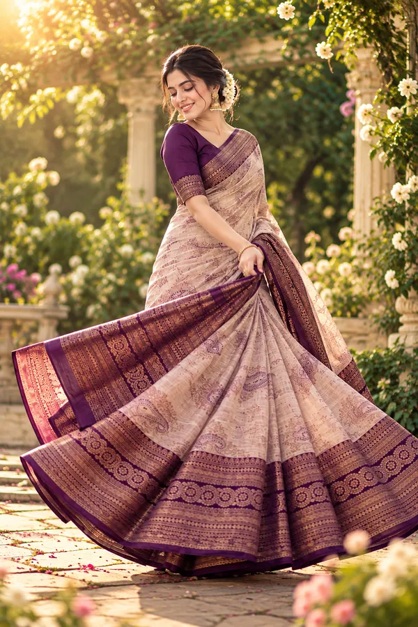 Royal_Plum_Banarasi_Jacquard_Silk_Saree