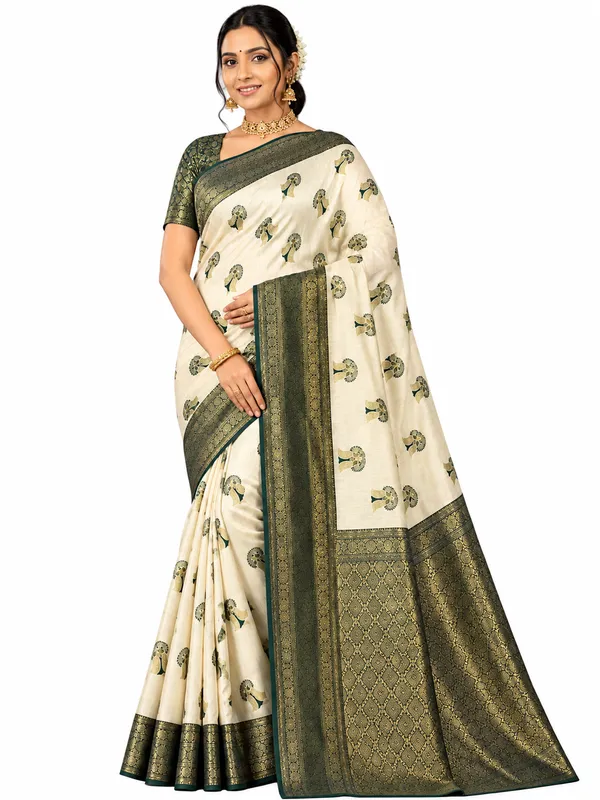 Royal_Ivory_And_Crimson_Banarasi_Silk_Zari_Weave_Saree