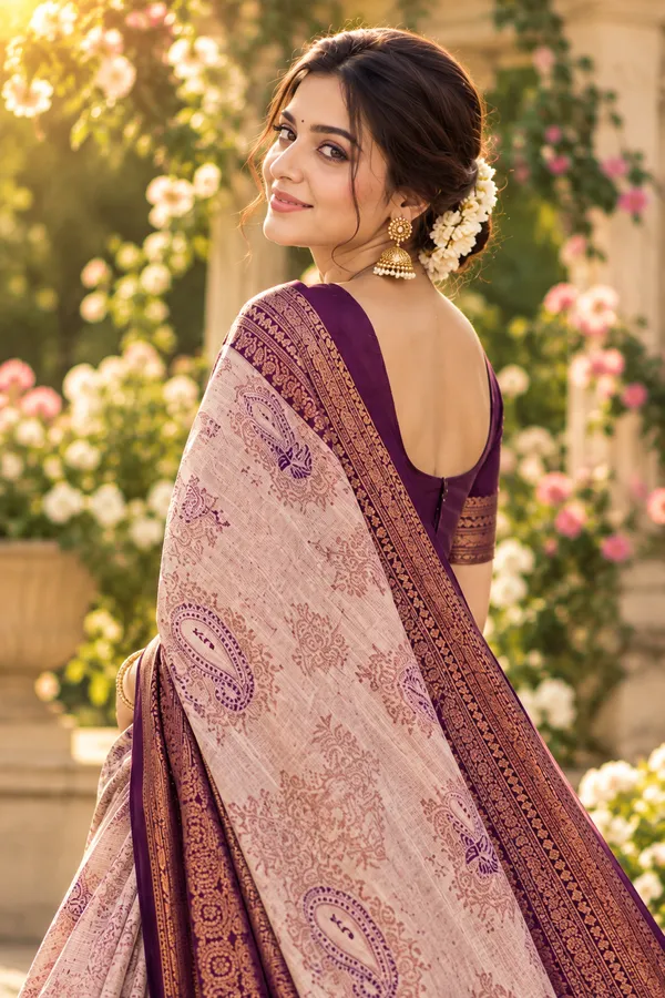 Royal_Plum_Banarasi_Jacquard_Silk_Saree