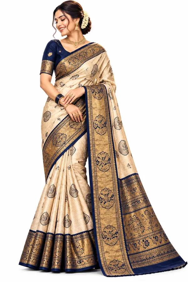 Royal_Ivory_Kanjivaram_Silk_Saree_with_Zari_Border