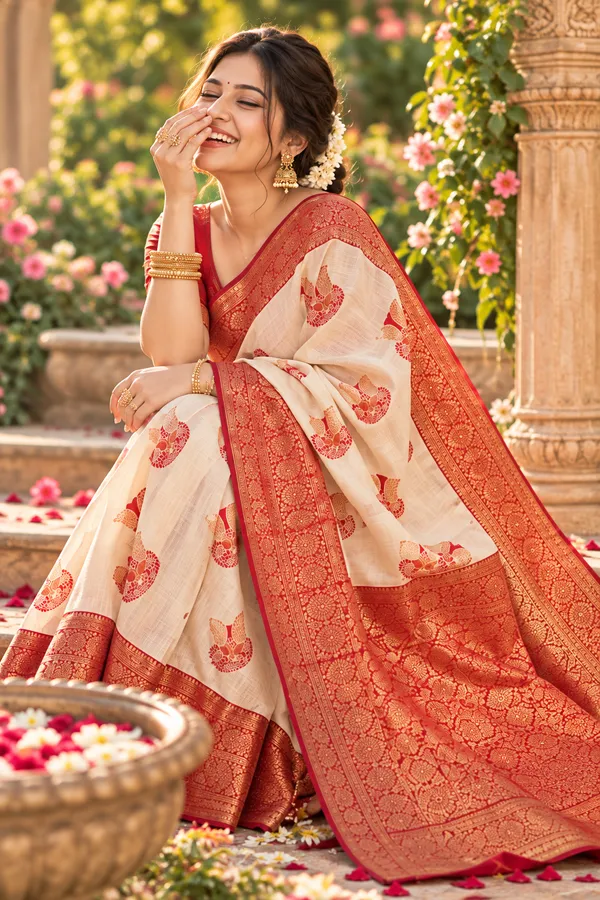 Royal_Ivory_And_Crimson_Banarasi_Silk_Zari_Weave_Saree