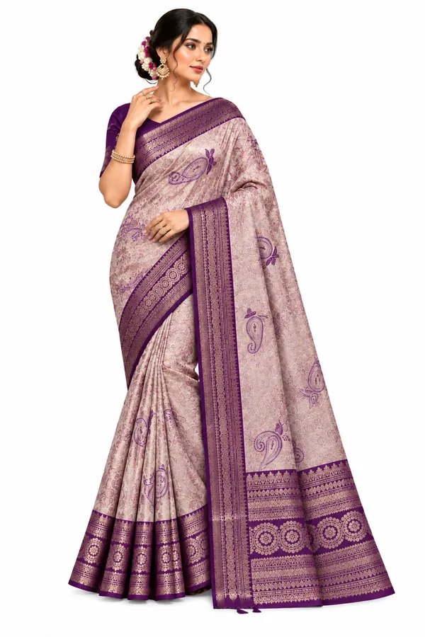 Royal_Plum_Banarasi_Jacquard_Silk_Saree