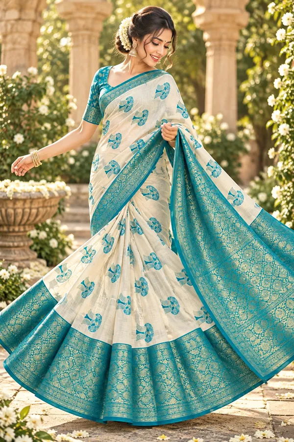 Royal_Ivory_And_Crimson_Banarasi_Silk_Zari_Weave_Saree