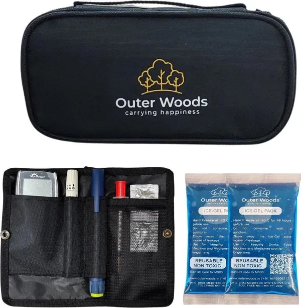 Outer_Woods_OW-12_Black_Insulin_Cooler_Bag_with_2_Units_Ice_Gel_Pack_-_6_to_8_Hours_Cooling_Pack_(Black)