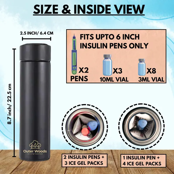 Outer_Woods_Insulin_Cooler_Bottle_Case_with_24_Hours_Cooling_6_Units_Mini_Ice_Gel_Packs_Fits_Insulin_Pens_upto_6_inch_Pack_(Black)
