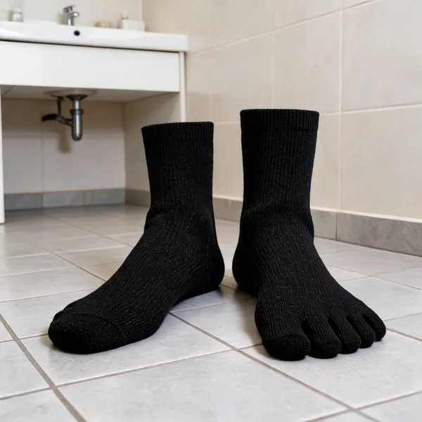 Black_Cotton_Silver_Fiber_Toe_Socks_For_Diabetic_Feet