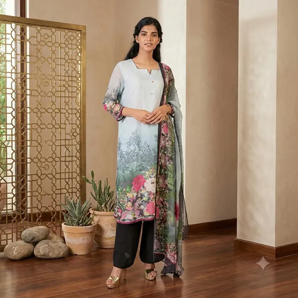 Grey_Kurta_Duppatta_3PC_Suit_For_Women