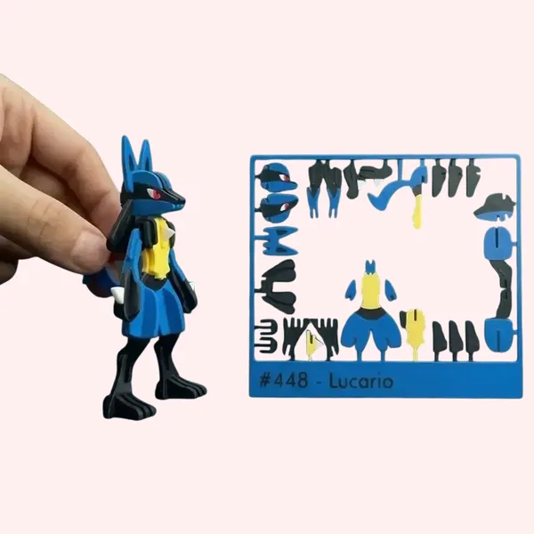 Lucario_448_3D_Kit_Card_Snap-Fit_Model_Puzzle