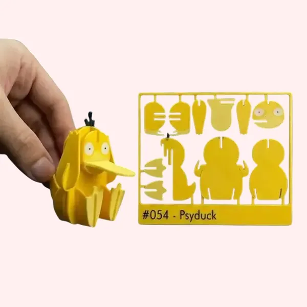 Psyduck_054_3D_Kit_Card_Snap-Fit_Model_Puzzle