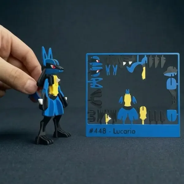 Lucario_#448_3D_Kit_Card_Model_Puzzle