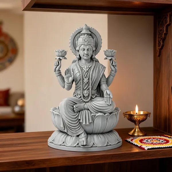 Resin_Traditional_Lotus_Seat_Goddess_Lakshmi_Idol
