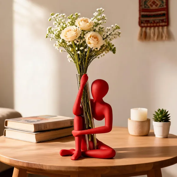 Plastic_Modern_Abstract_Human_Figure_Flower_Holder_Vase