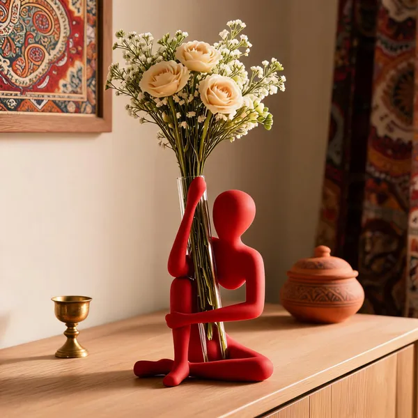 Plastic_Modern_Abstract_Human_Figure_Flower_Holder_Vase