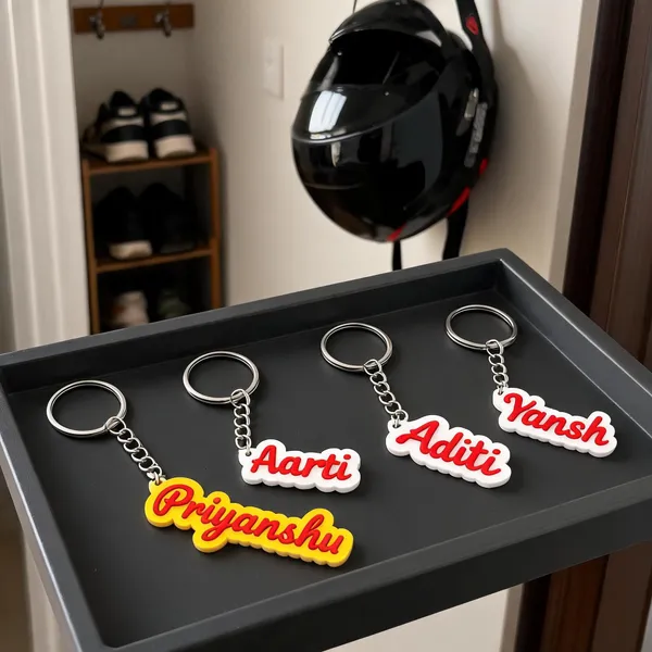 Custom_3D_Printed_Dual-Layer_Name_Keychain_Pack_of_4