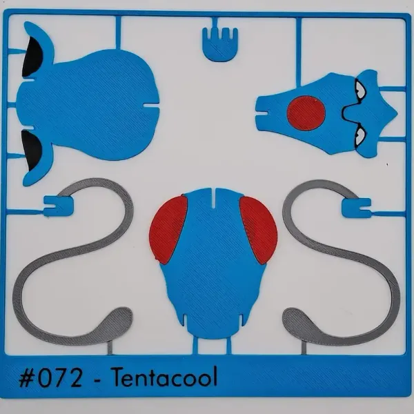 Tentacool_#072_3D_Kit_Card_Diy_Assembly_Model