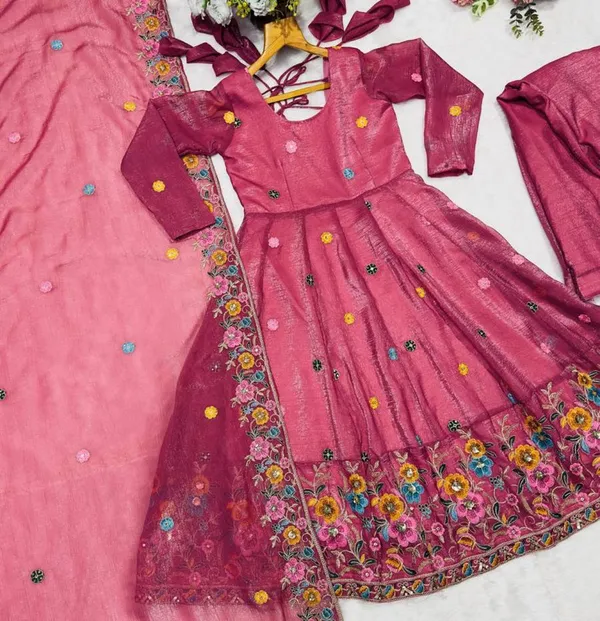 Women's_Crunchy_Silk_Embroidery_Anarkali_Gown_Pant_With_Dupatta