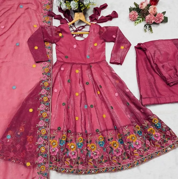 Womens_Crunchy_Silk_Embroidery_Anarkali_Gown_Pant_With_Dupatta