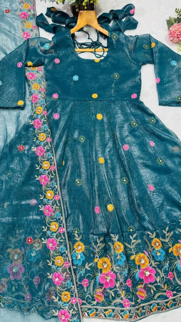 Women's_Crunchy_Silk_Embroidery_Anarkali_Gown_Pant_With_Dupatta