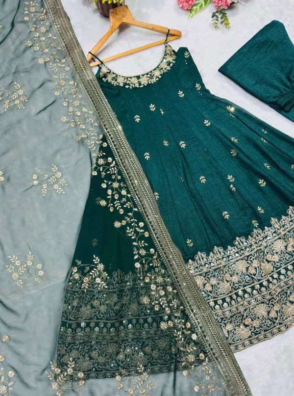 Women's_Vichitra_Silk_Embroidery_Anarkali_Gown_Pant_With_Dupatta