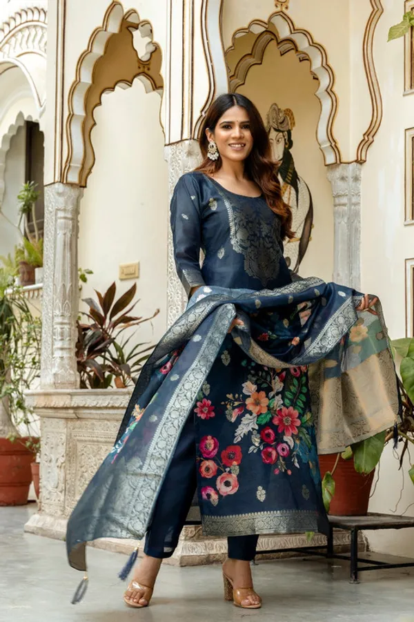 Women's_Chanderi_Cotton_Woven_Straight_Kurta_Pant_With_Dupatta