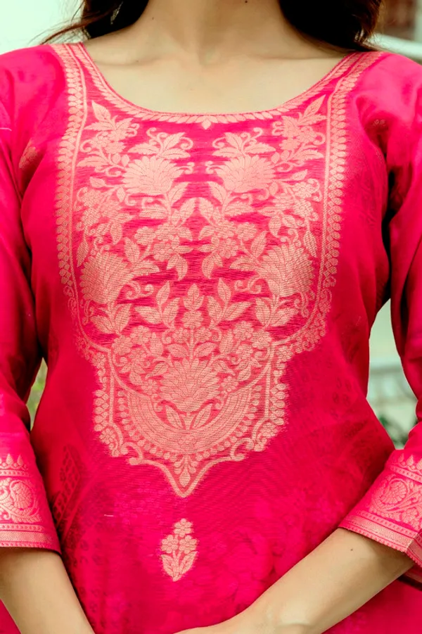 Women's_Chanderi_Cotton_Woven_Straight_Kurta_Pant_With_Dupatta