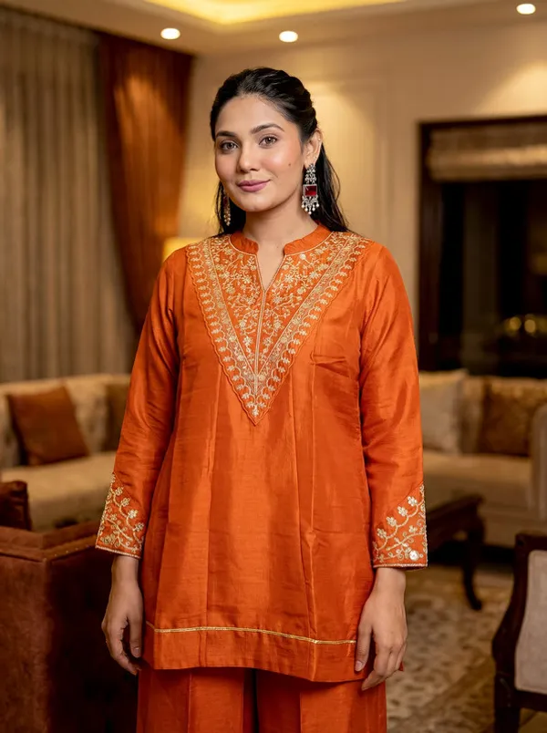 Women_Vichitra_Silk_Embroidery_Kurta_Pant_Set_With_Dupatta