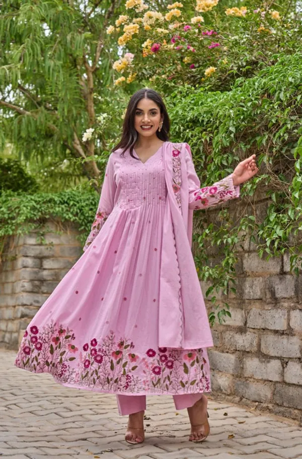 Women's_Chanderi_Silk_Embroidery_Anarkali_Kurta_Pant_With_Dupatta