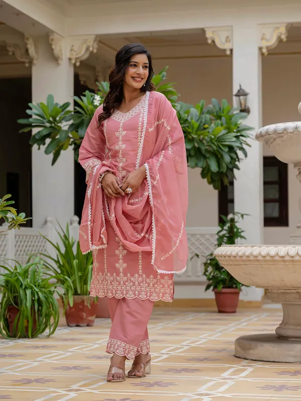 Women_Roman_Silk_Embroidery_Kurta_Pant_Set_With_Dupatta