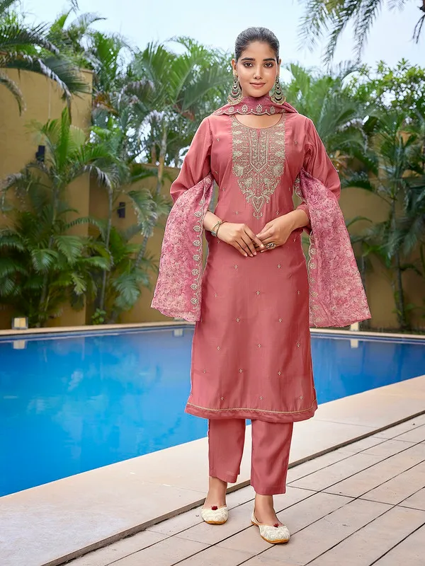 Women's_Viscose_Chanderi_Embroidery_Straight_Kurta_Pant_With_Dupatta