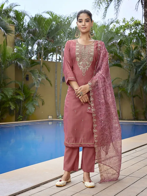 Womens_Viscose_Chanderi_Embroidery_Straight_Kurta_Pant_With_Dupatta