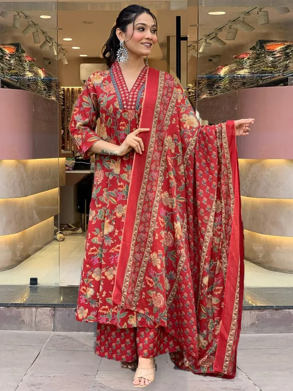 Womens_Viscose_Printed_Anarkali_Kurta_Plazzo_With_Dupatta
