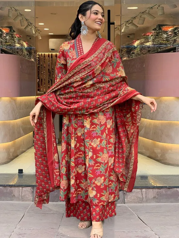 Womens_Viscose_Printed_Anarkali_Kurta_Plazzo_With_Dupatta