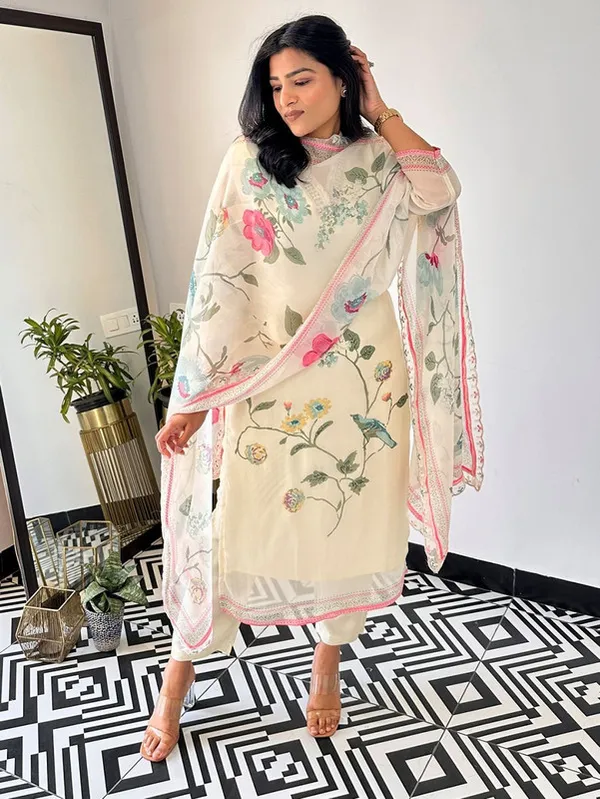 Women's_Organza_Printed_Straight_Kurta_Pant_With_Dupatta