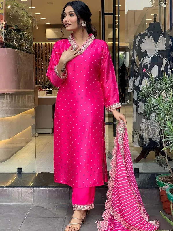 Women's_Chanderi_Embroidery_Straight_Kurta_Pant_With_Dupatta