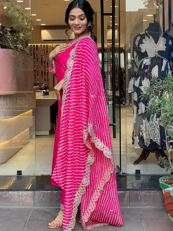 Womens_Chanderi_Embroidery_Straight_Kurta_Pant_With_Dupatta