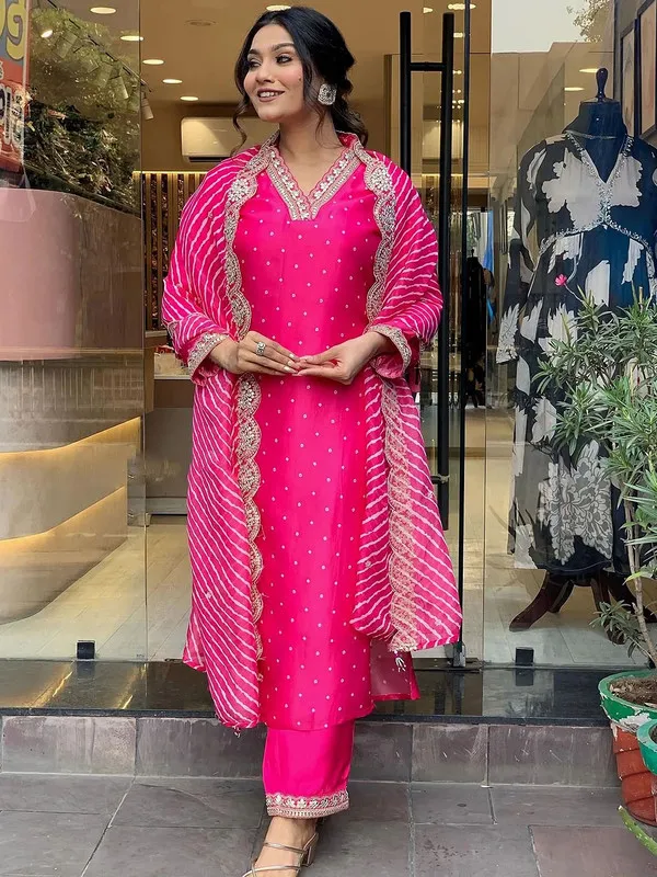 Womens_Chanderi_Embroidery_Straight_Kurta_Pant_With_Dupatta