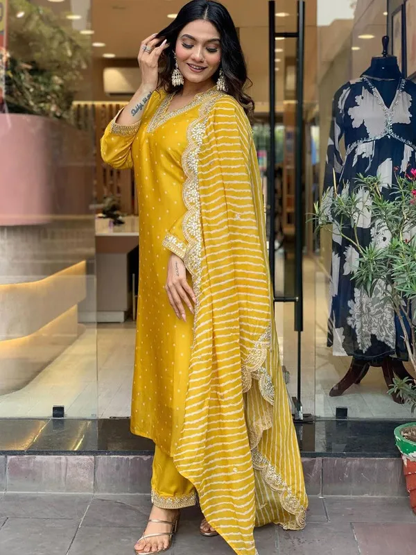 Womens_Chanderi_Embroidery_Straight_Kurta_Pant_With_Dupatta