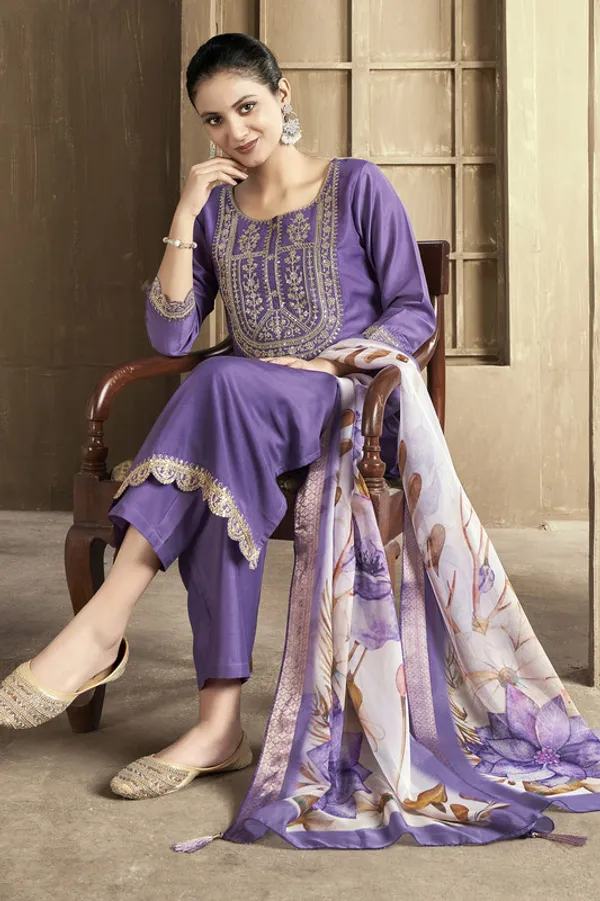 Womens_Chanderi_Embroidered_Straight_Kurta_Pant_With_Dupatta