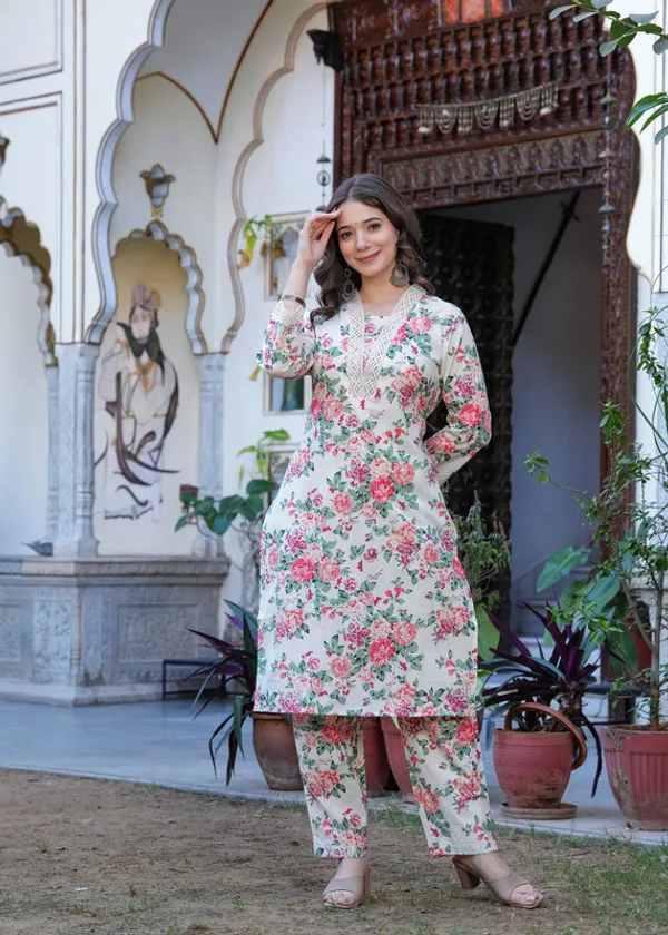 Women's_Cotton_Floral_Print_Straight_Kurta_With_Pant
