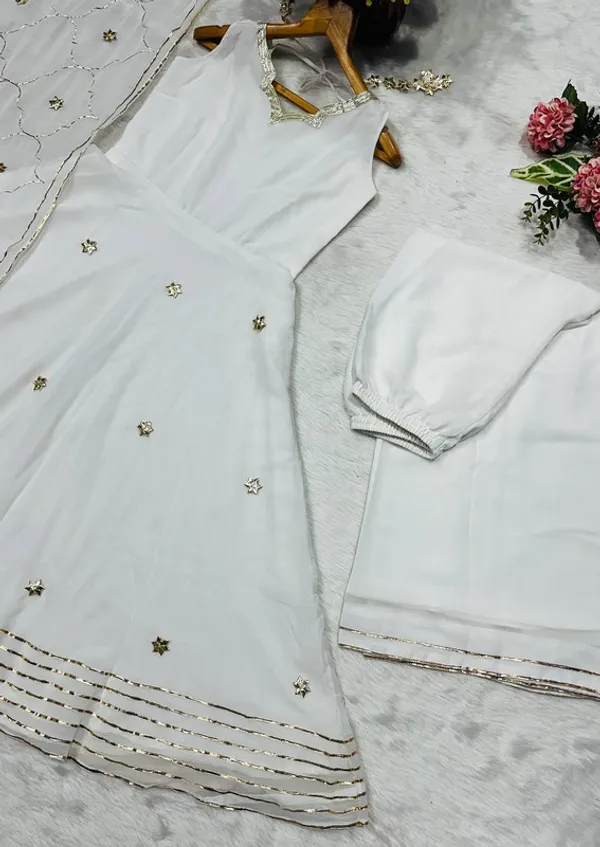 Women's_White_Faux_Georgette_Ribbon_Embroidered_Anarkali_Salwarsuit_With_Dupatta