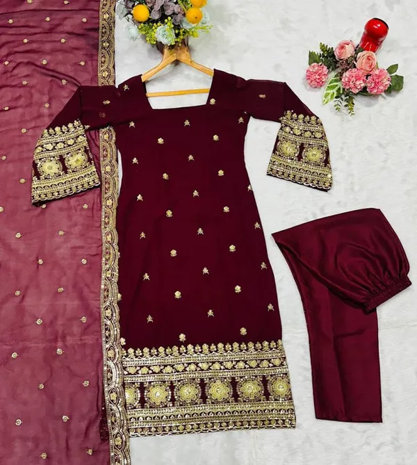 Women's_Faux_Georgette_Embroidered_Straight_Kurta_Pant_With_Dupatta