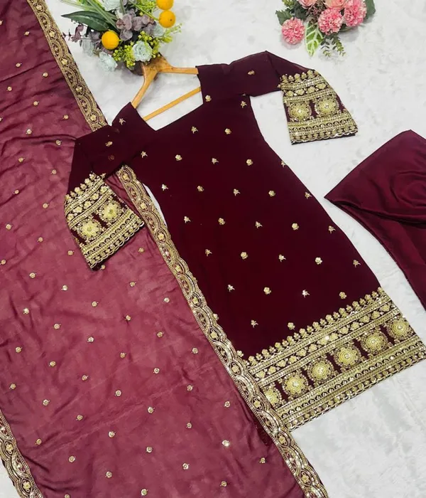 Women's_Faux_Georgette_Embroidered_Straight_Kurta_Pant_With_Dupatta